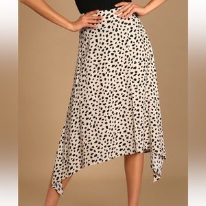 Lulus leopard print asymmetrical skirt